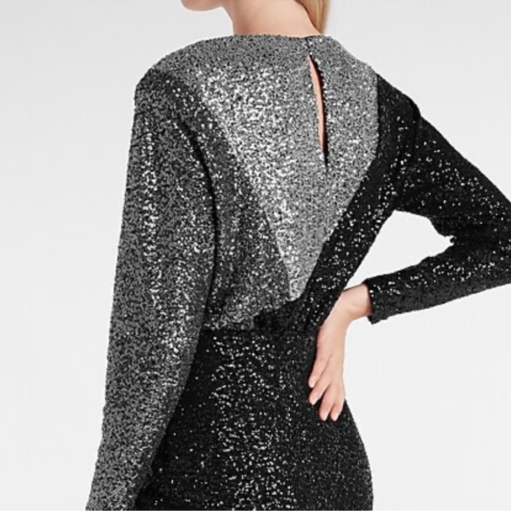Colorblock sequin mini dress - Picture 4 of 7